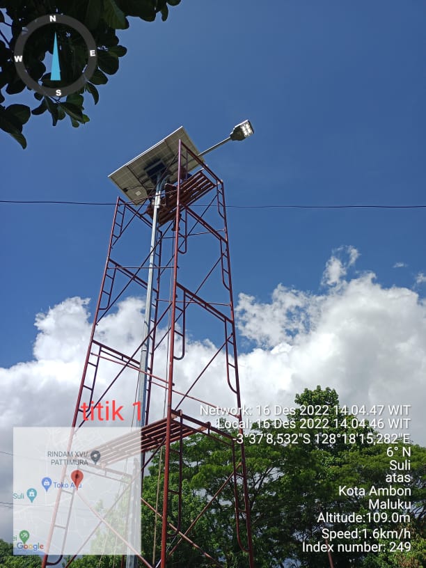 tiang lampu pju inkre pulau seram maluku