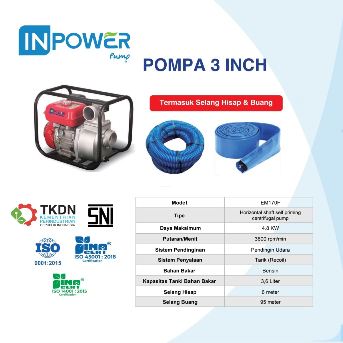 Inpower Pompa Air Irigasi 3 Inch